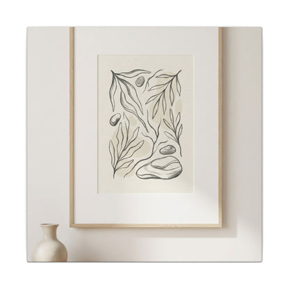 Japandi Charcoal Canvas Art