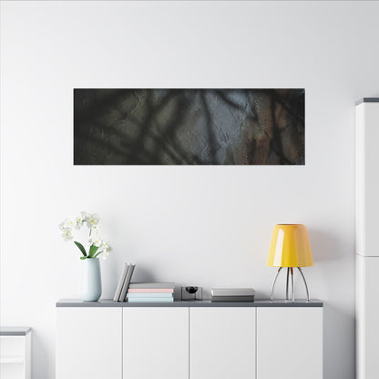 Shadow Play Dark Texture Canvas Art | Sophisticated Dark Japandi Art