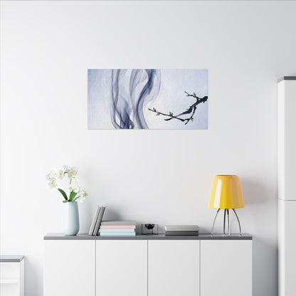 Incense Smoke Spring Canvas Art | Zen Tranquil Design