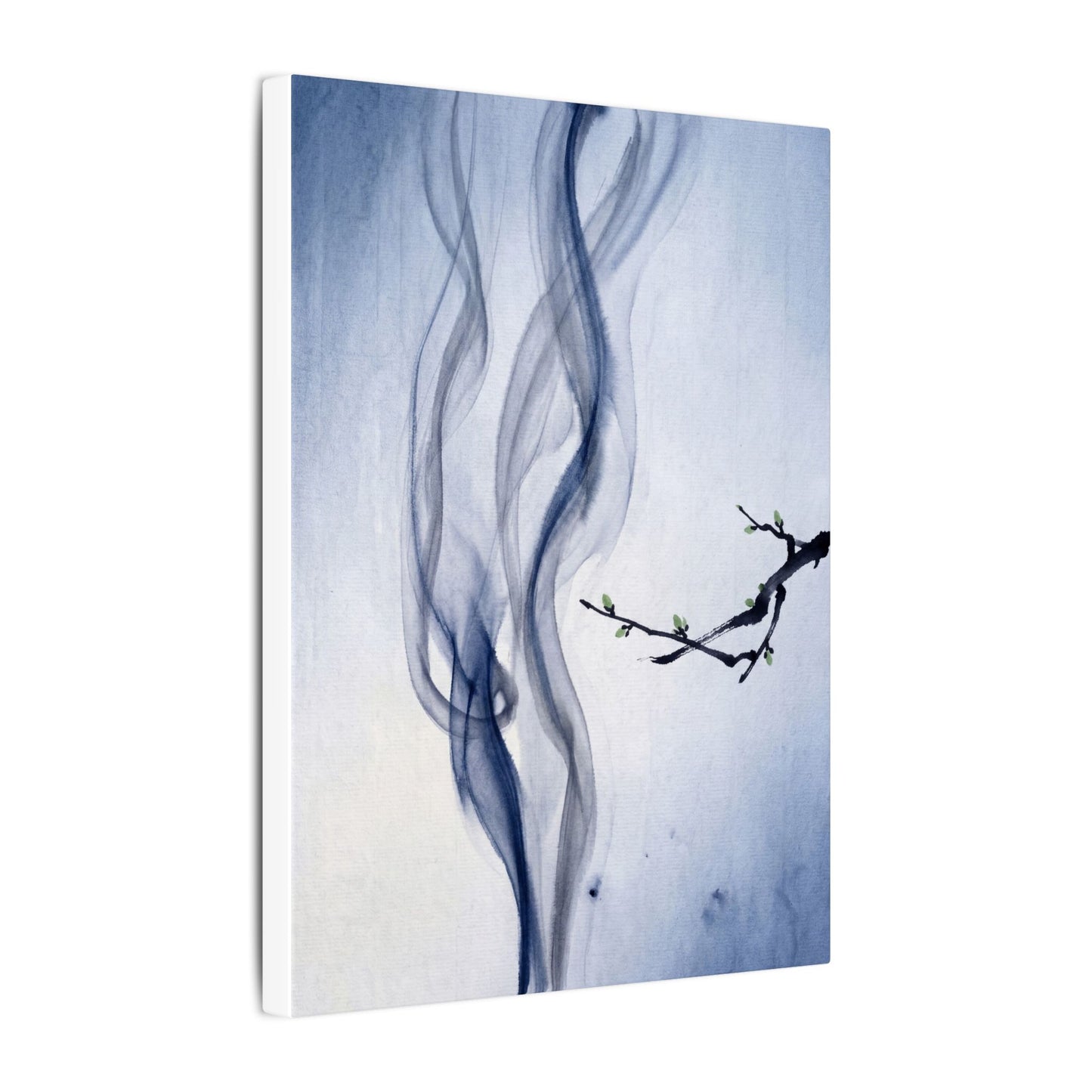 Incense Smoke Spring Canvas Art | Zen Tranquil Design