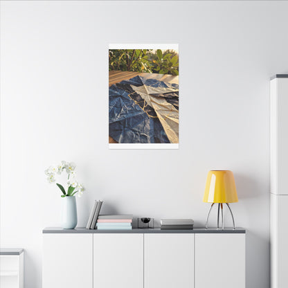 Golden Hour Paper Fold Canvas Art - Kintsugi Ma