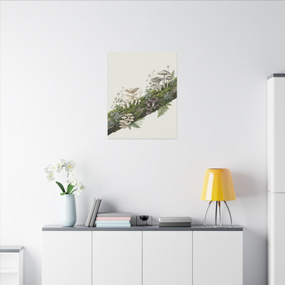 Dappled Wild Mushrooms Canvas Art - Japandi Ma