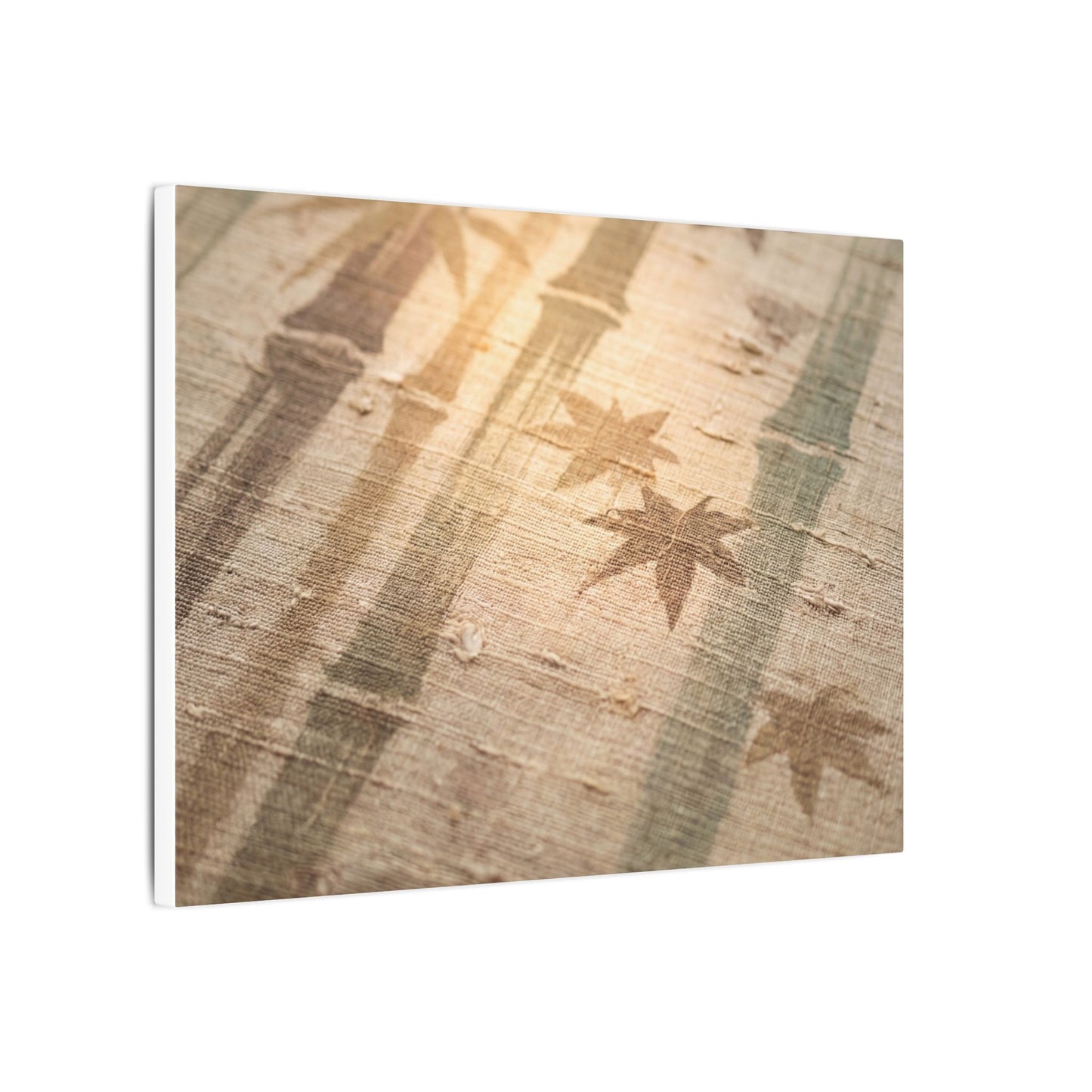 Autumn Bamboo Grove Japanese Pattern Canvas Art | Neutral Decor