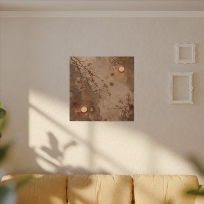 Cherry Blossom Canvas Art | Autumn Japandi Japanese Pattern Art