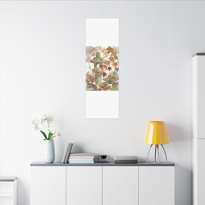 Stone Lantern Watercolor Canvas Art | Earthy Japandi Art