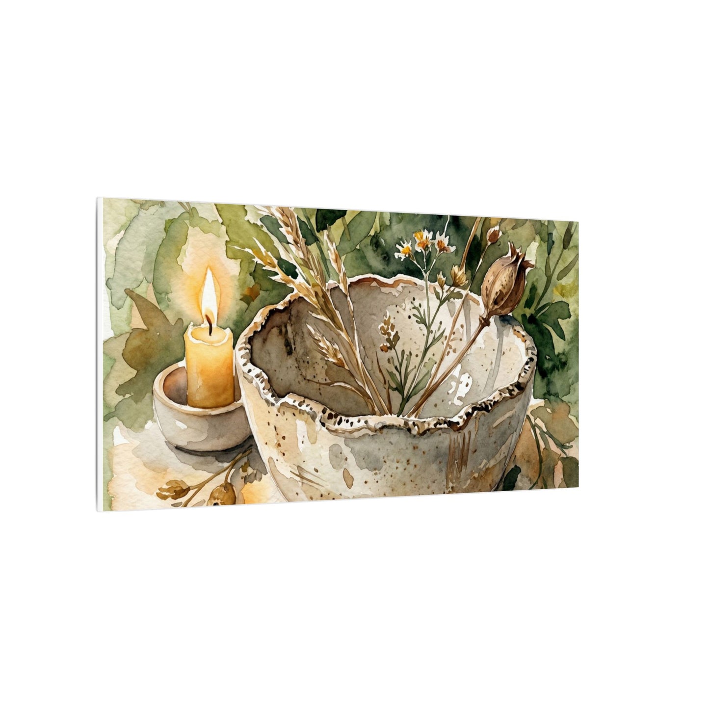 Ceramic Bowl Summer Canvas Art | Japandi Elegant Design