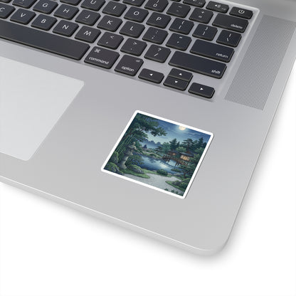 Moonlit Garden Sticker | Summer Zen Ukiyo E Inspired Art