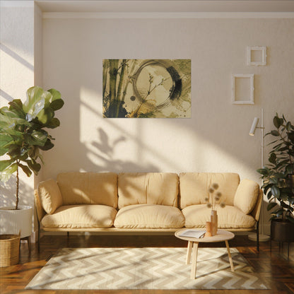 Ink Brushstroke Sumi E Canvas Art | Calm Zen Art