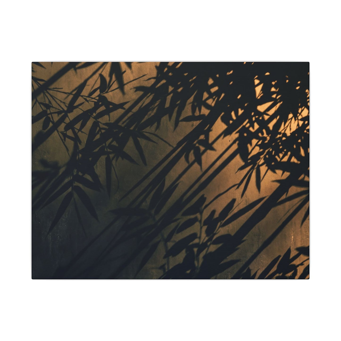 Sophisticated Shadow Play Canvas Art - Shadow Zen Dark Japandi Art Print
