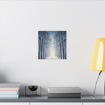 Bamboo Grove Canvas Art | Winter Zen Ukiyo E Inspired Art