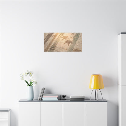 Autumn Bamboo Grove Japanese Pattern Canvas Art | Neutral Decor