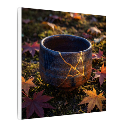 Kanso Moonlit Garden Canvas Art - Kintsugi Gold Repair