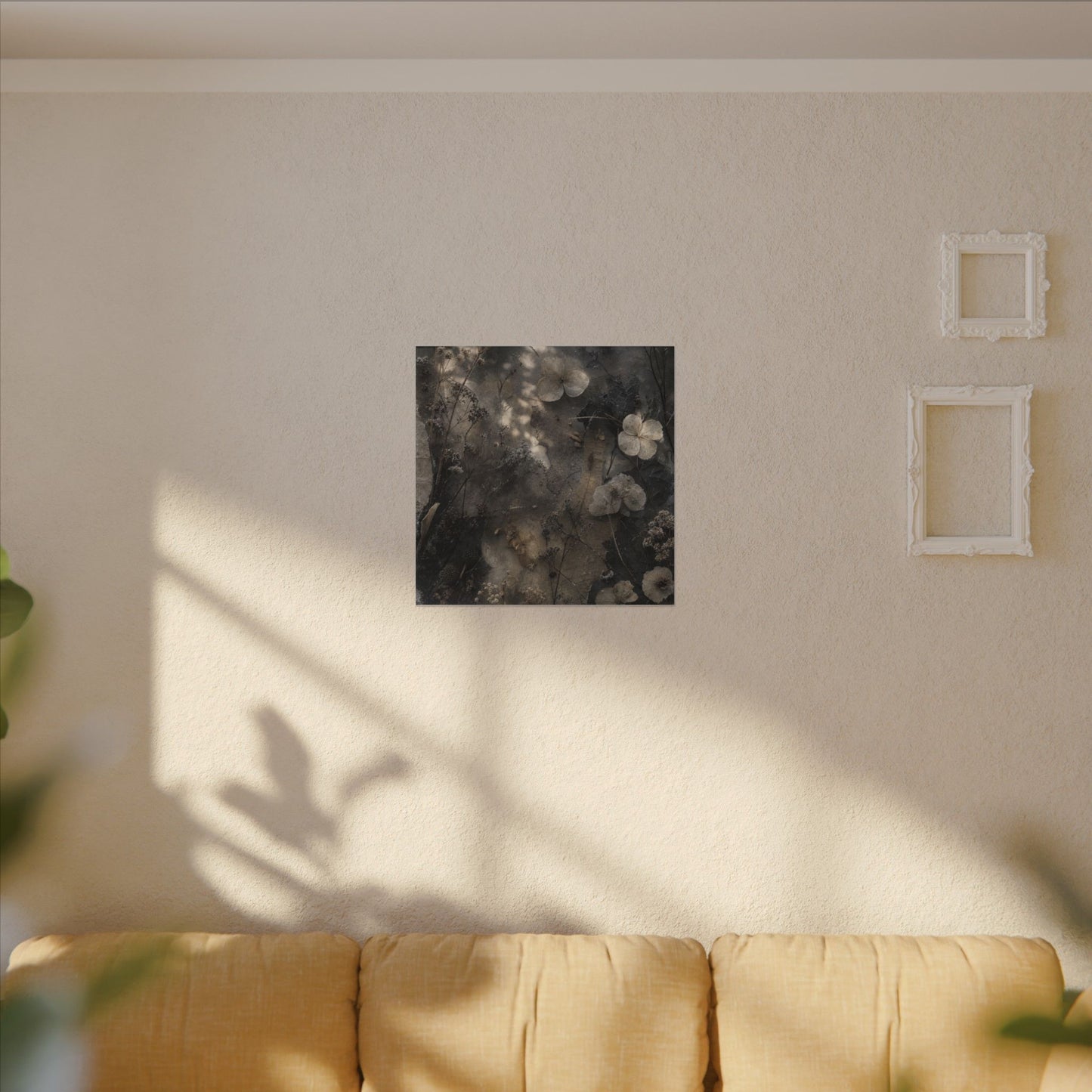 Winter Dried Flowers Texture Canvas Art | Elegant Decor