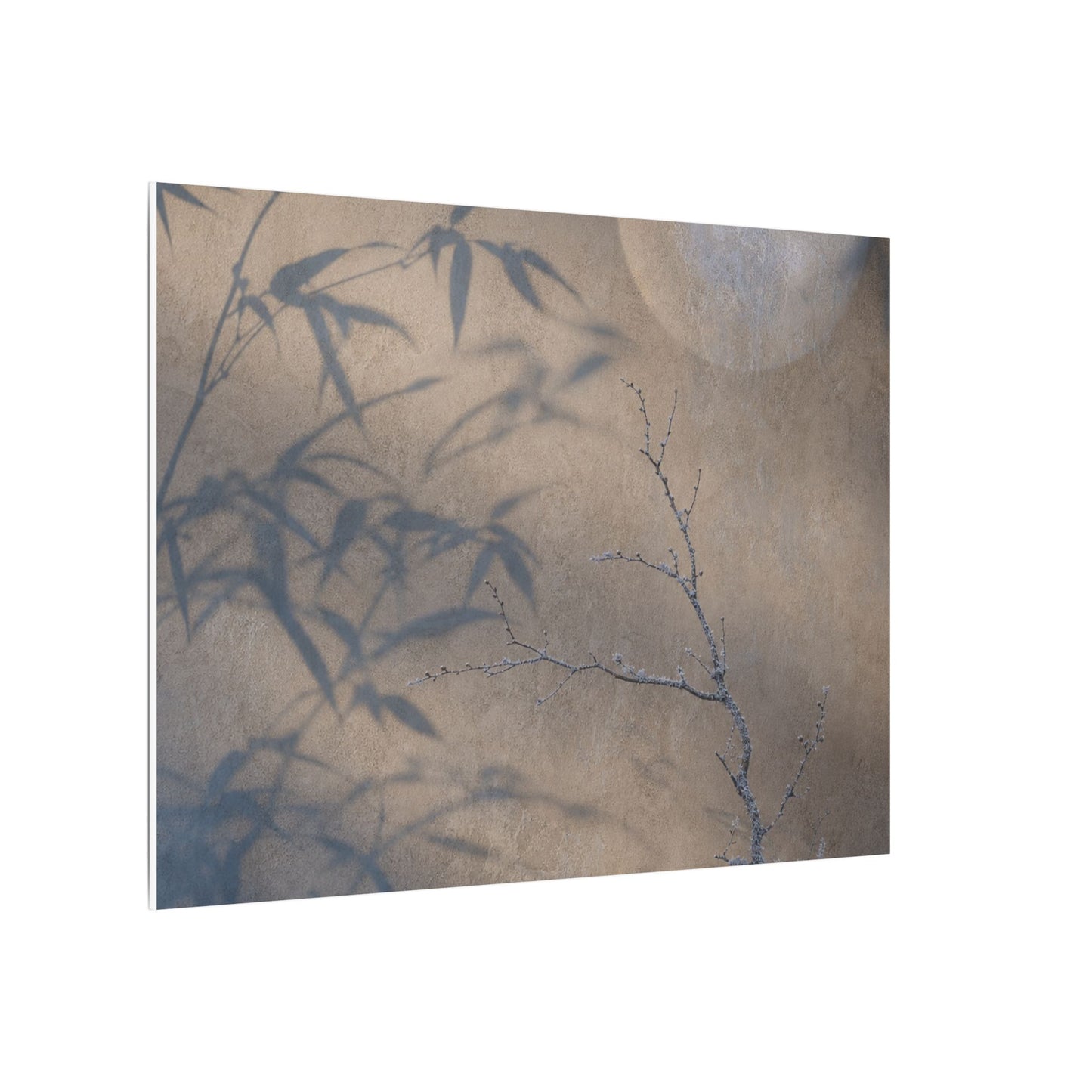 Shadow Play Canvas Art | Winter Japandi Japanese Pattern Art