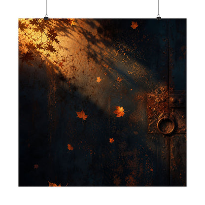 Rust Patina Wall Art Print | Autumn Dark Japandi Shadow Zen Art