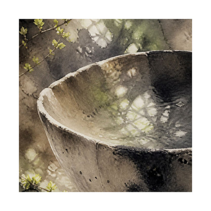 Ceramic Bowl Spring Wall Art Print | Japandi Cozy Design