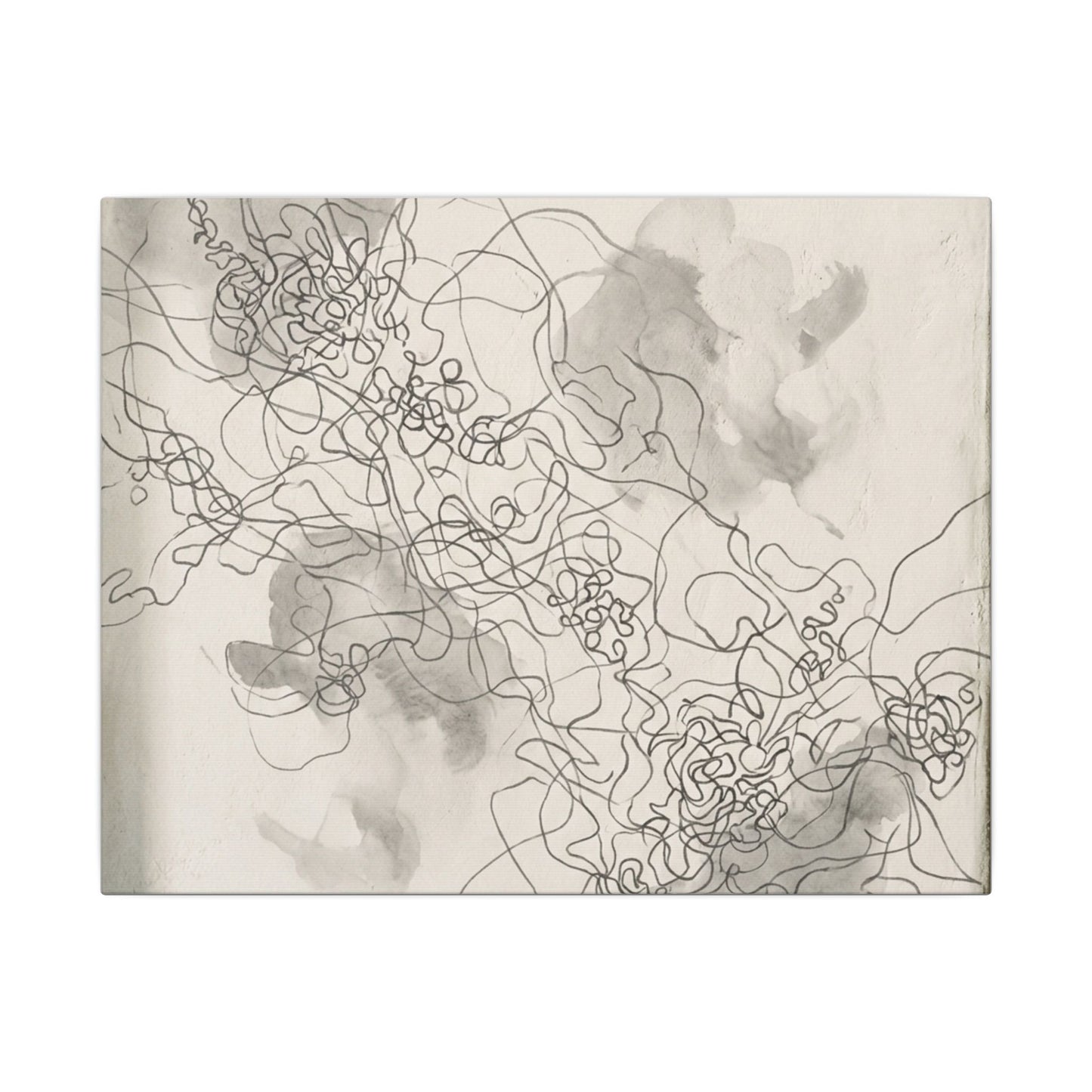 Shadow Play Spring Canvas Art | Dark Japandi Sophisticated Design Art Print