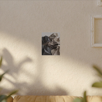 Neutral Paper Fold Canvas Art - Texture Japandi
