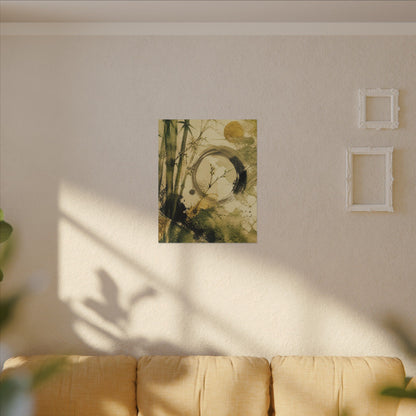 Ink Brushstroke Sumi E Canvas Art | Calm Zen Art