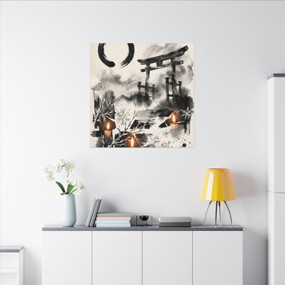 Candlelight Torii Gate Canvas Art - Zen Datsuzoku