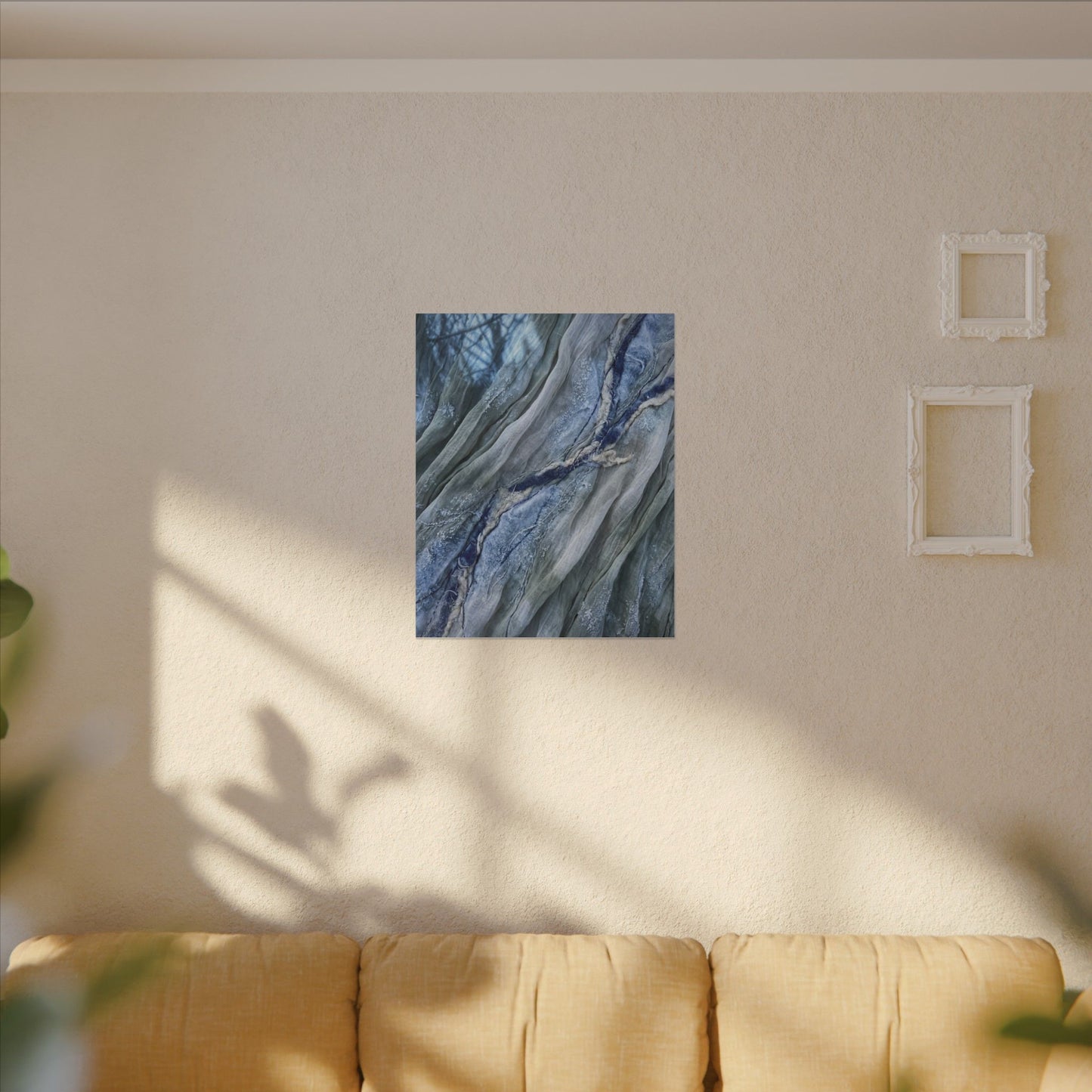 Moonlight Silk Drape Canvas Art - Japandi Mono No Aware