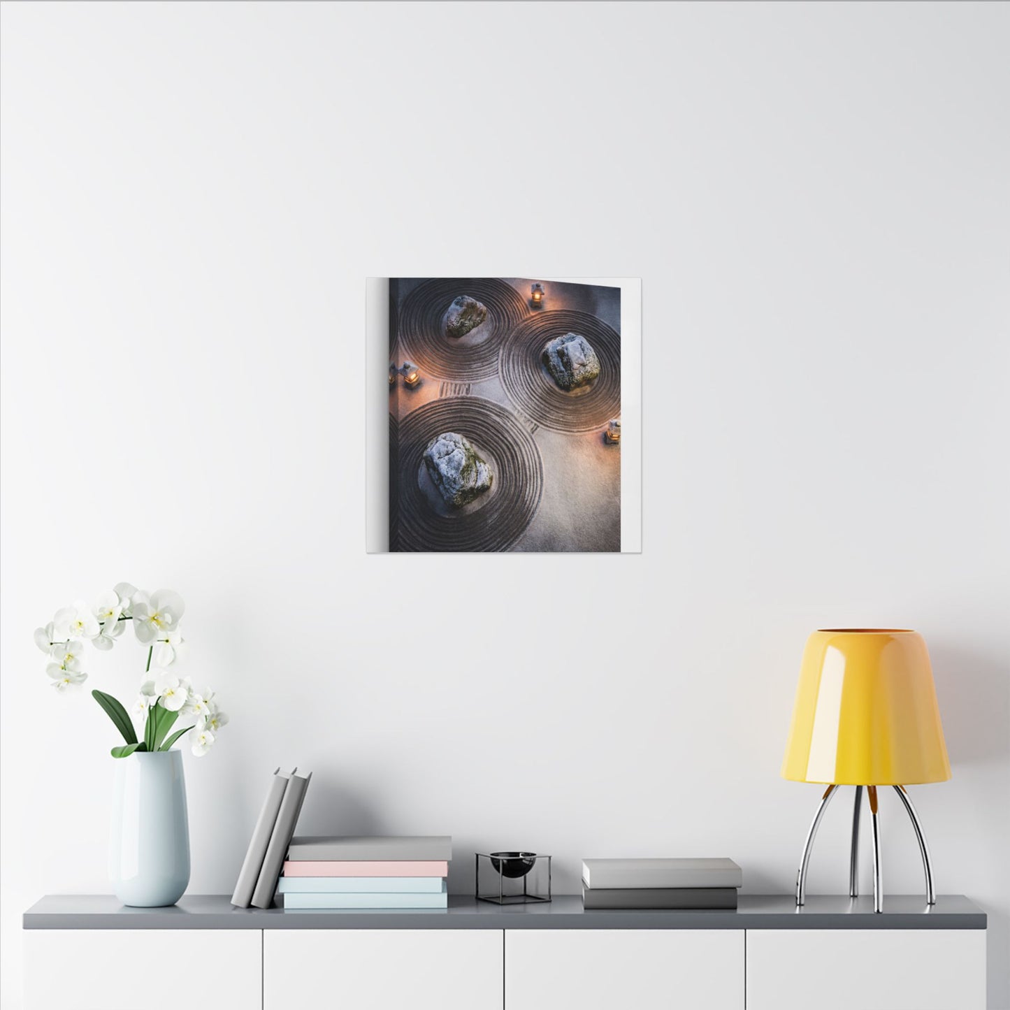 Candlelight Rock Garden Canvas Art - Japandi Ma