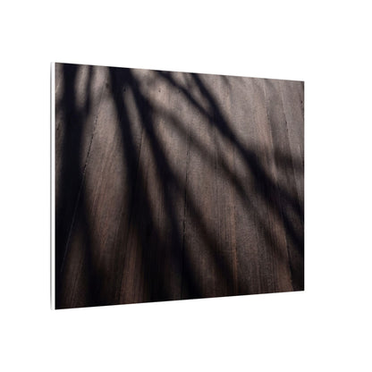 Dark Japandi Shadow Play in Dawn | Moody Minimal Canvas Art