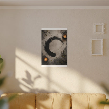Candlelight Ink Brushstroke Canvas Art - Zen Ma