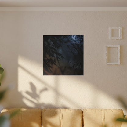 Kanso Shadow Play Canvas Art - Dark Japandi Shadow Zen