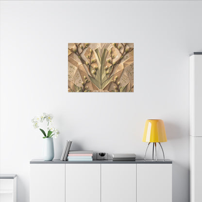 Kanso Paper Fold Canvas Art - Japandi Japanese Pattern