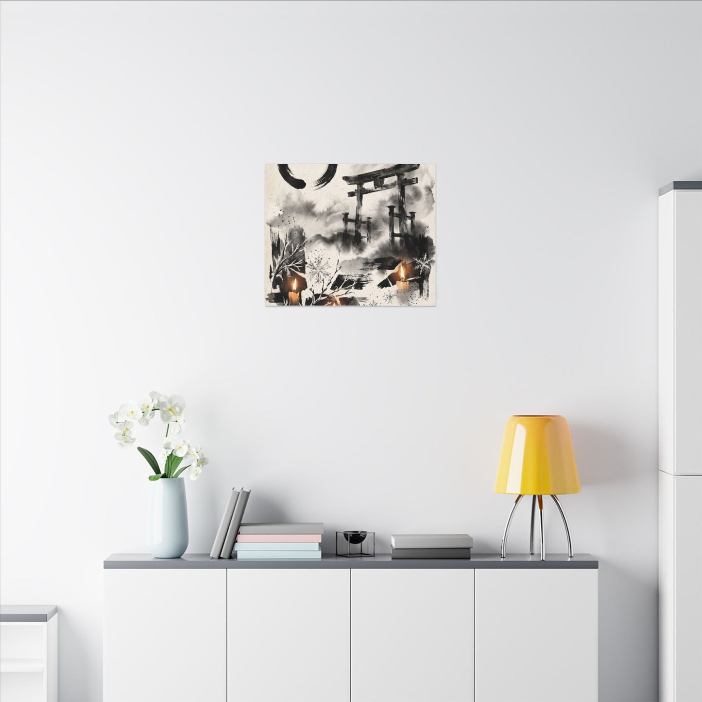Candlelight Torii Gate Canvas Art - Zen Datsuzoku