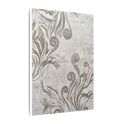Japandi Fern Unfurling in Overcast | Japanese Pattern Canvas Art