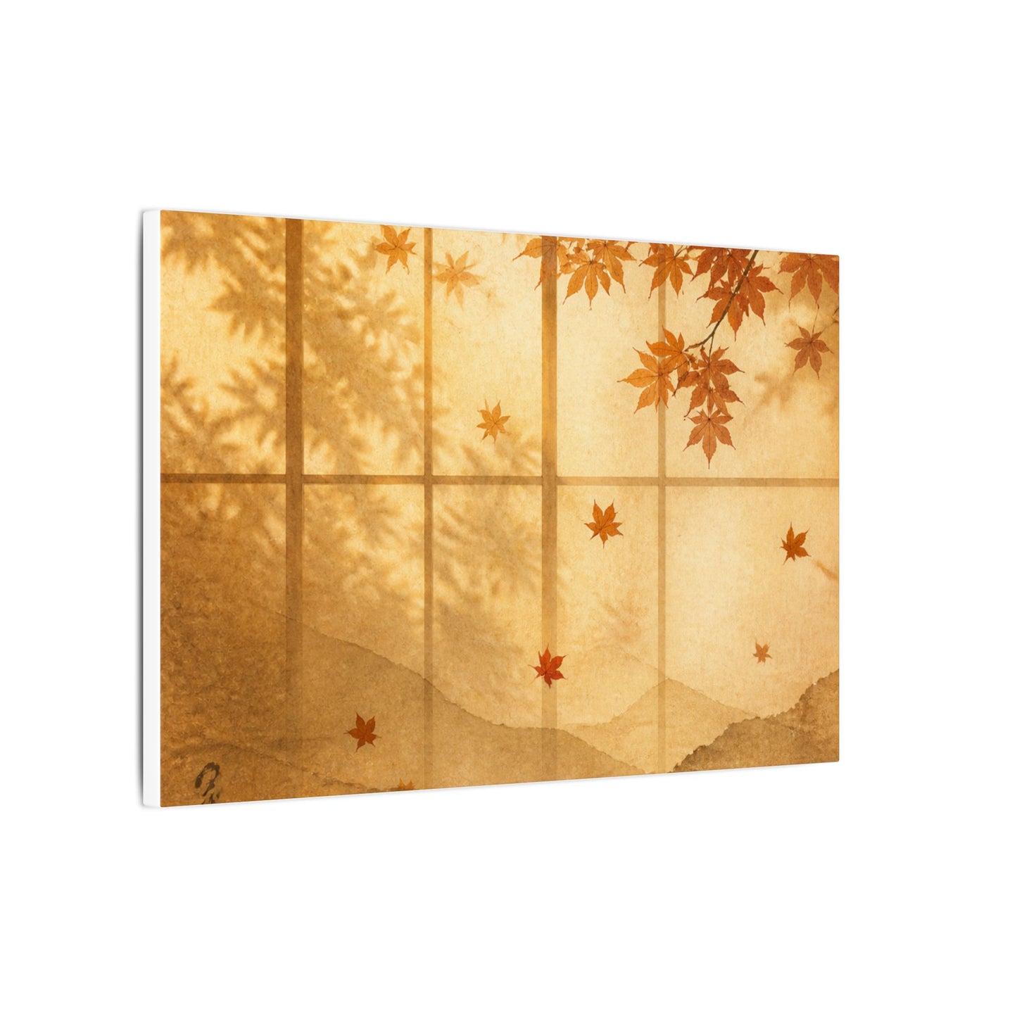Shoji Screen Texture Canvas Art | Earthy Japandi Art