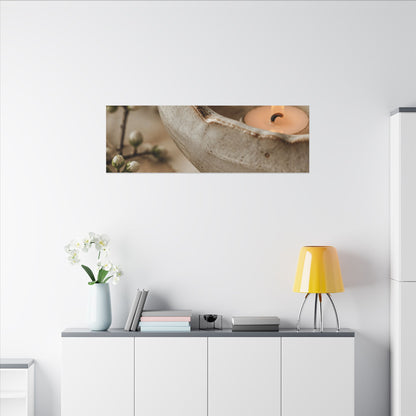 Kanso Ceramic Bowl Canvas Art - Japandi Watercolor