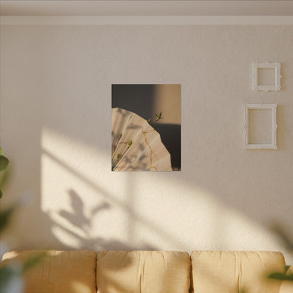 Paper Fold Gold Vein Canvas Art | Healing Kintsugi Art