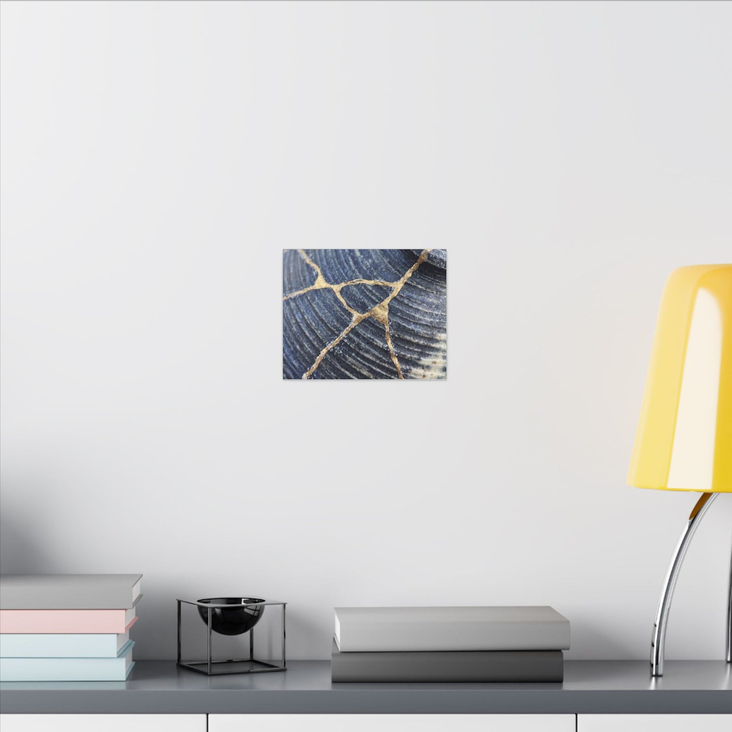Shibui Water Ripple Canvas Art - Kintsugi Gold Repair