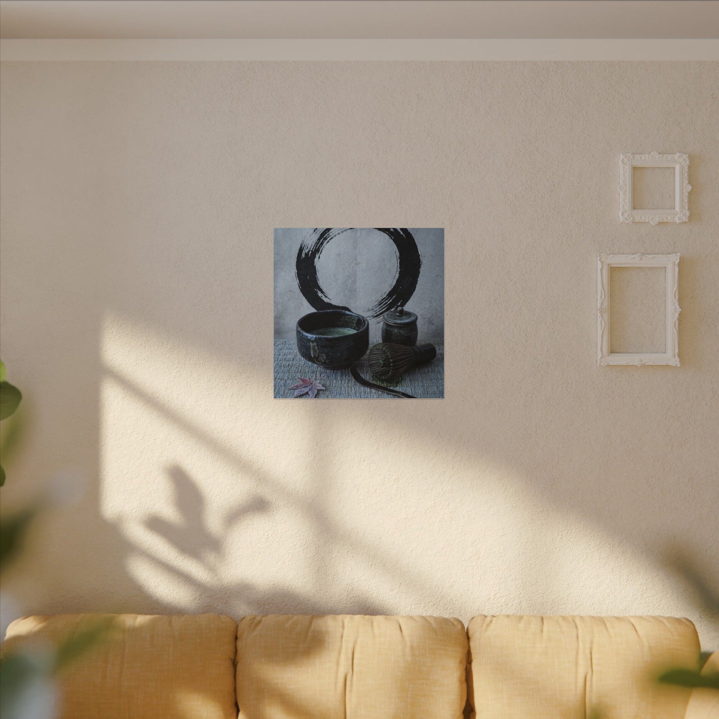 Tea Ceremony Canvas Art | Winter Zen Enso Art