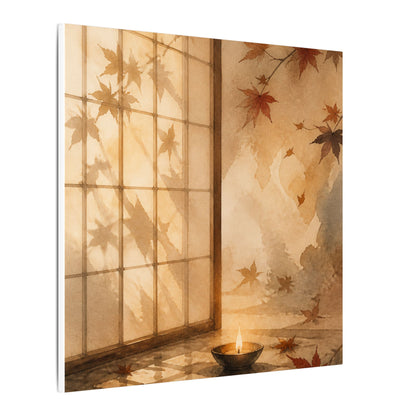 Candlelight Shoji Screen Canvas Art - Japandi Ma