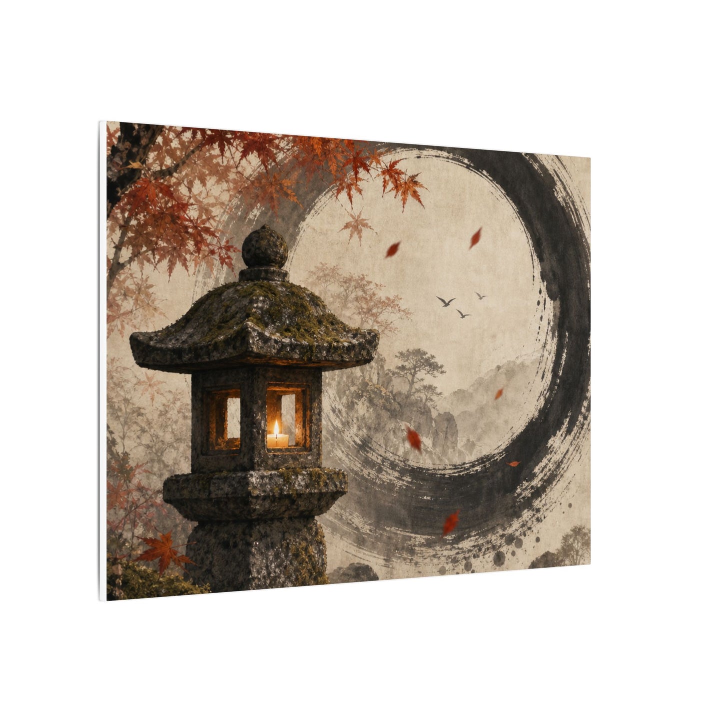 Ma Stone Lantern Canvas Art - Zen Enso