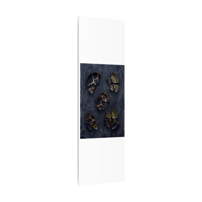 Broken Pottery Canvas Art | Winter Dark Japandi Shadow Zen Art