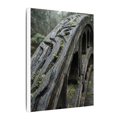 Overcast Wooden Bridge Canvas Art - Japandi Kanso