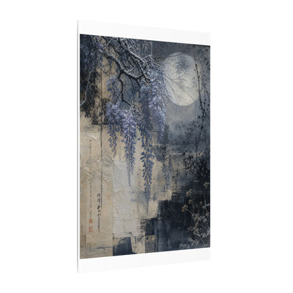 Winter Wisteria Texture Canvas Art | Elegant Decor