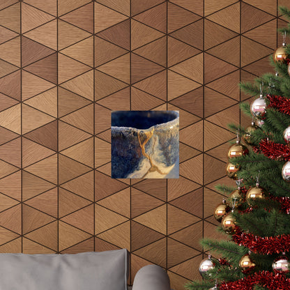 Kintsugi Ceramic Bowl in Golden Hour | Gold Vein Wall Art Print