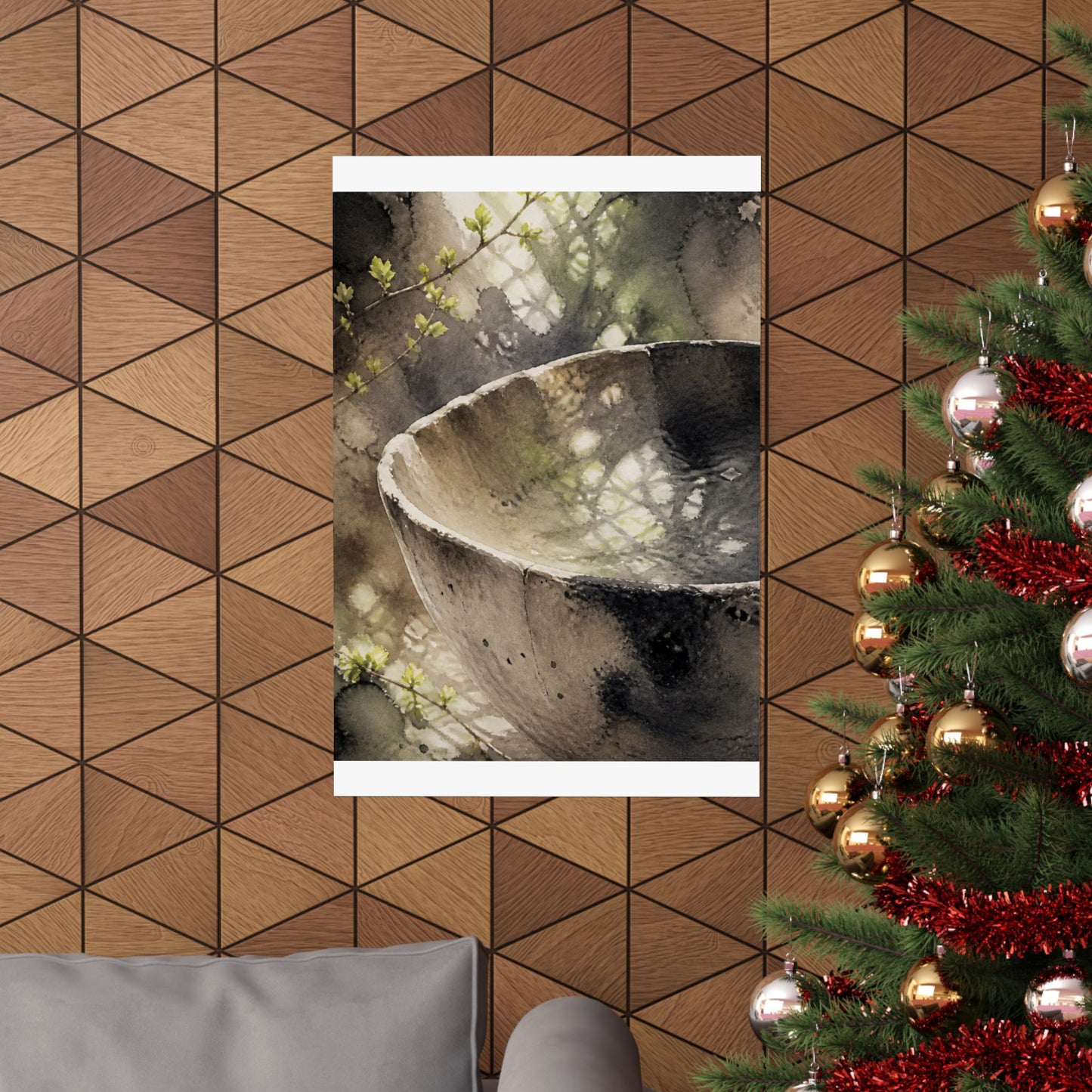 Ceramic Bowl Spring Wall Art Print | Japandi Cozy Design