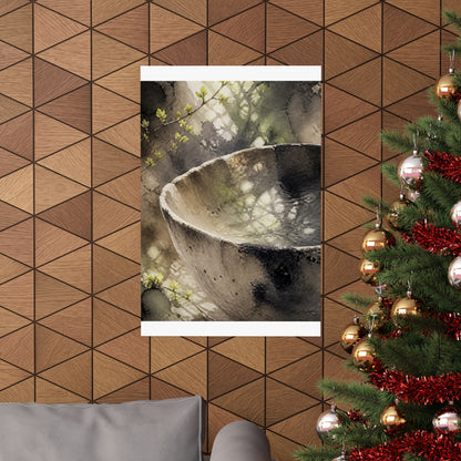 Ceramic Bowl Spring Wall Art Print | Japandi Cozy Design