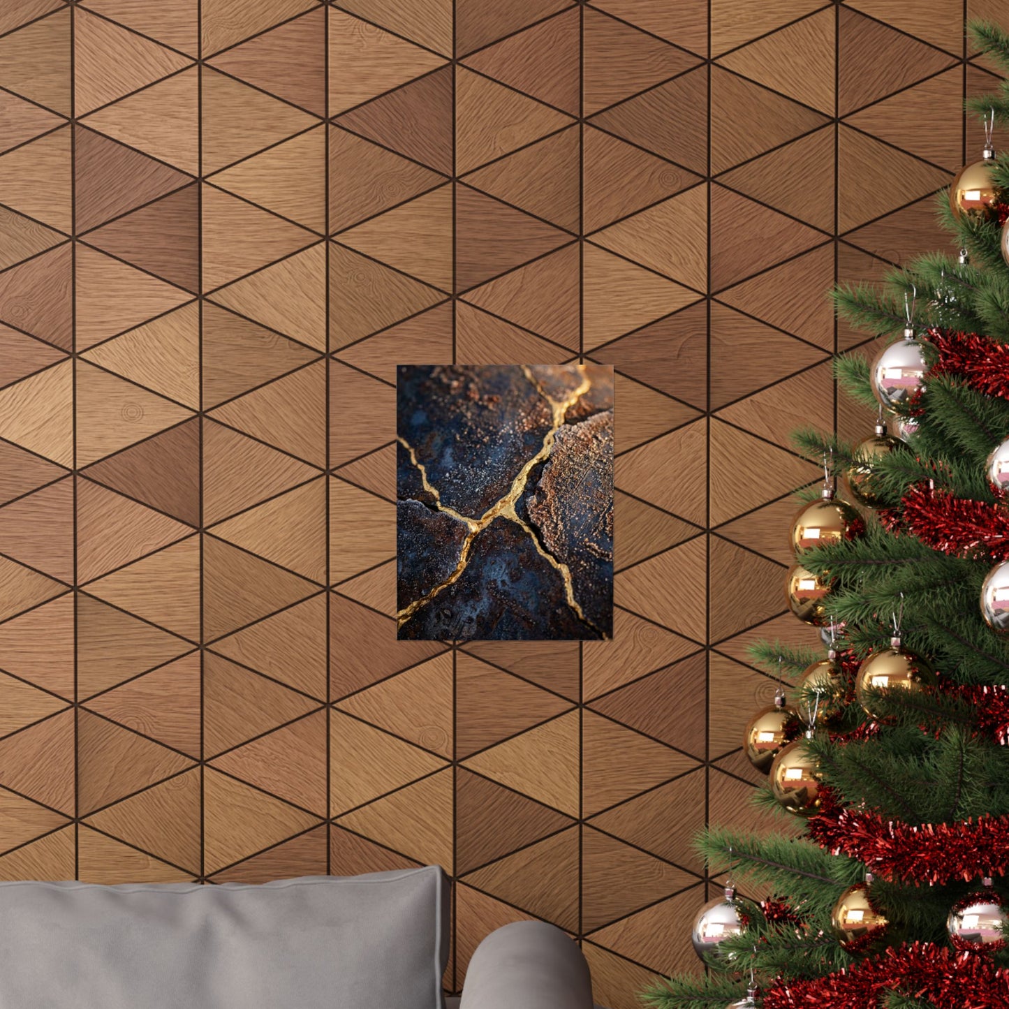 Golden Hour Rust Patina Wall Art Print - Kintsugi Kanso