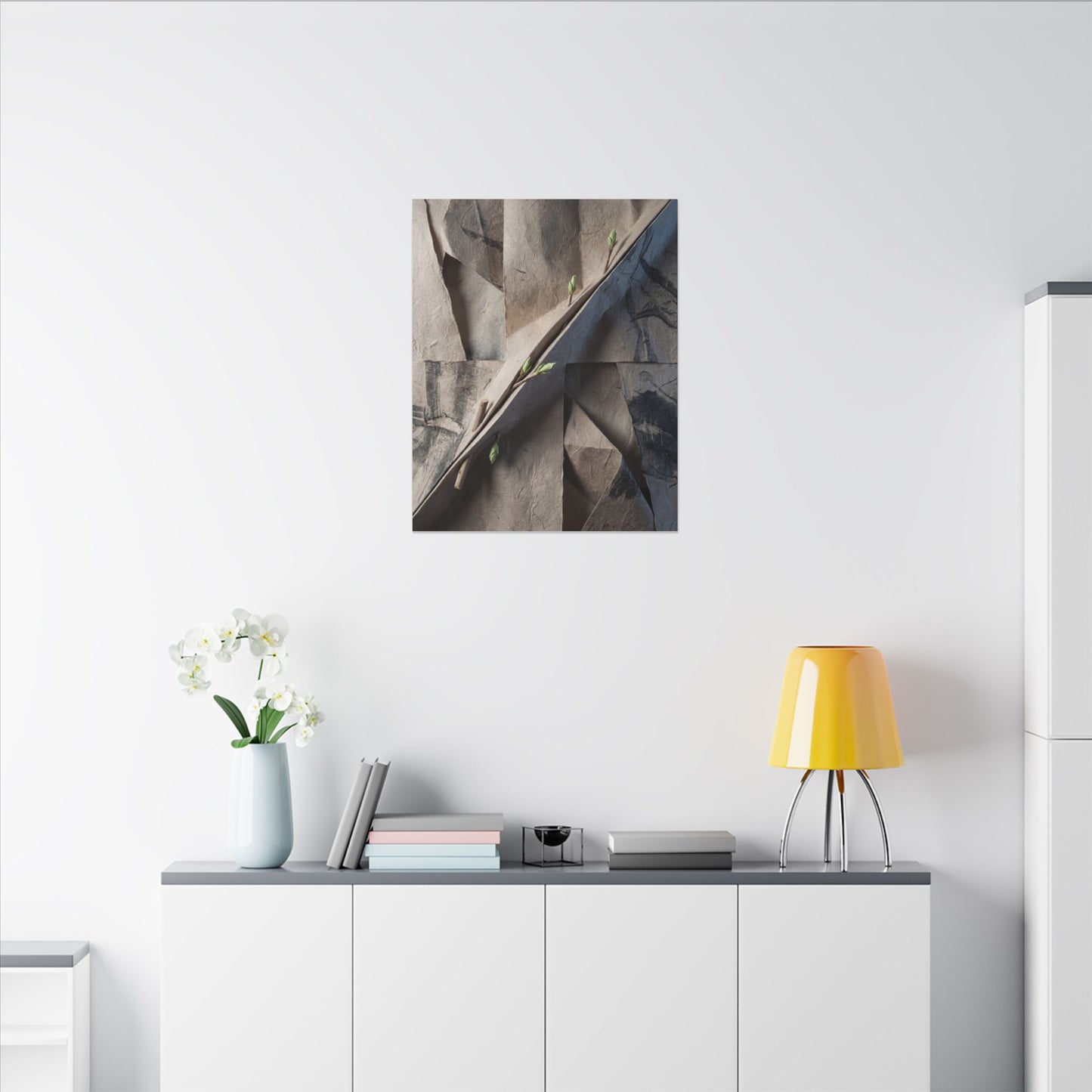 Paper Fold Canvas Art | Spring Japandi Japanese Pattern Art