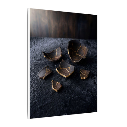 Winter Broken Pottery Shadow Zen Canvas Art | Bold Decor