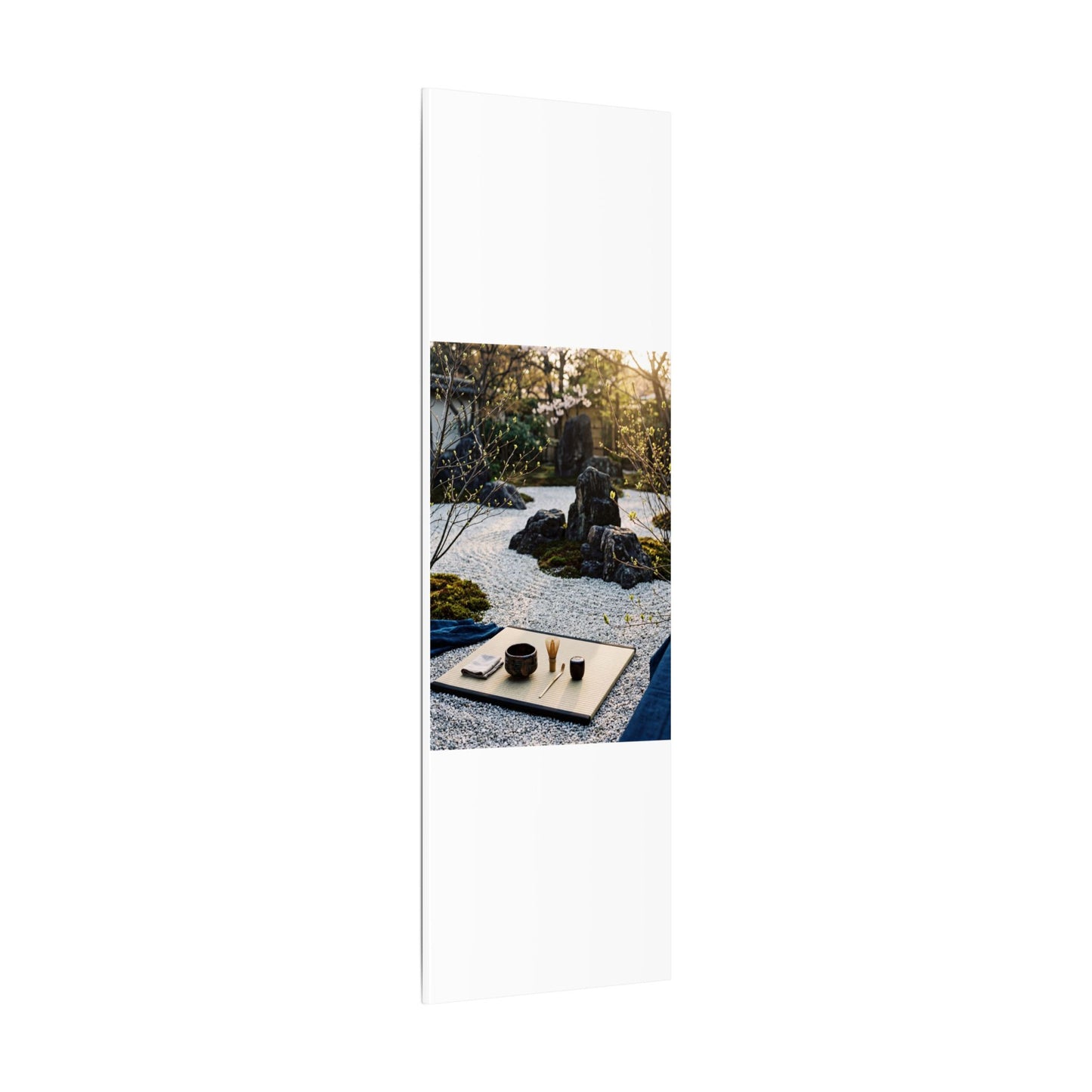 Zen Tea Ceremony in Golden Hour | Karesansui Canvas Art