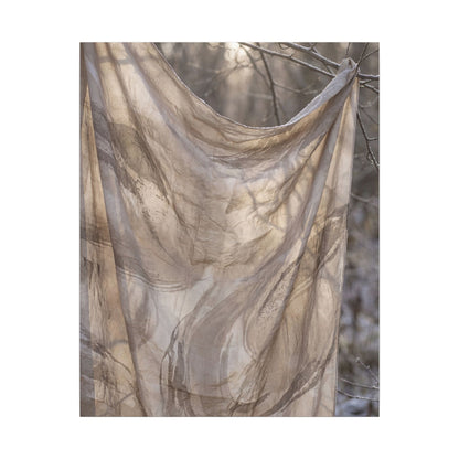 Ma Silk Drape Canvas Art - Japandi Japanese Pattern